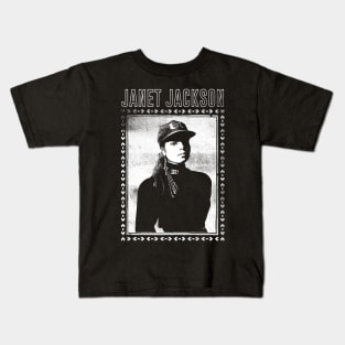 Janet Jackson  /// 80s Vintage Faded Style Design Kids T-Shirt